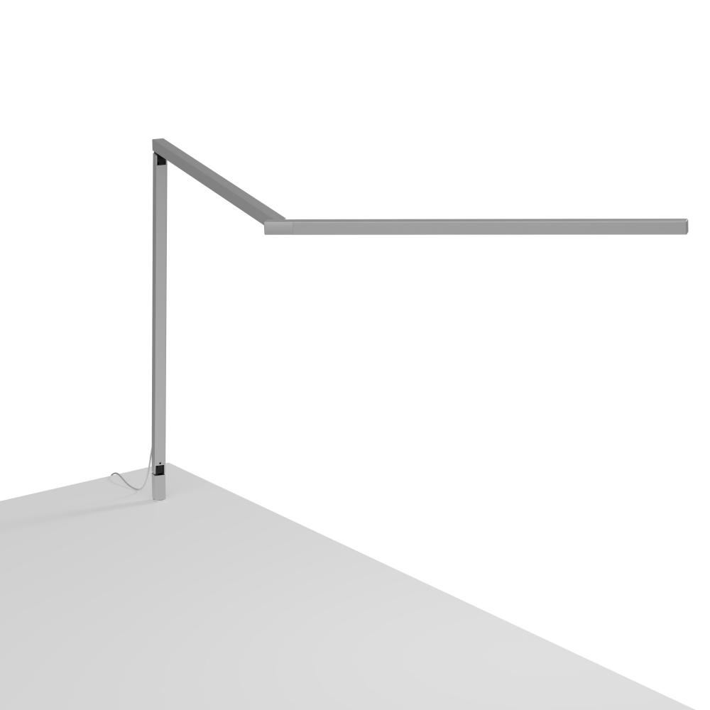 Koncept Lighting ZBD3000-D-SIL-STD-THR Z-Bar LED Desk Lamp Gen 4 with through-table mount (Daylight; Silver)